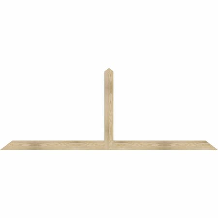 Ekena Millwork Portland Rough Sawn Timber Gable Bracket, Douglas Fir, 96"W x 36"H x 2"D x 4"F, 9/12 Pitch GBW096X36X0204POR00RDF